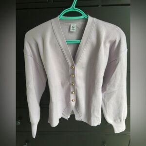 Korean Brand - Round Line Cardigan Soft Purple